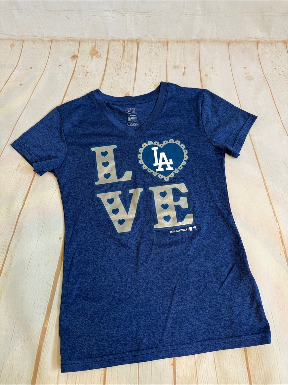 Dodgers I Love LA V-Neck MLB Girls Tee